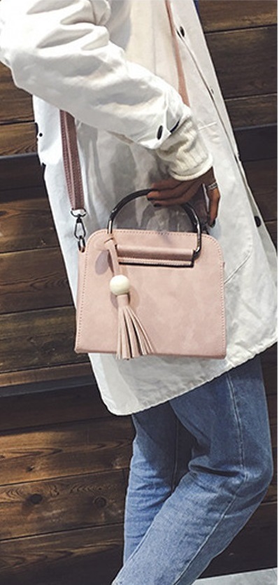 KW80185 Lovely Tassel Shoulder Bag Pink